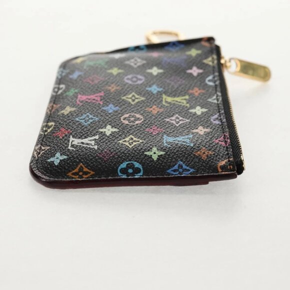 LOUIS VUITTON Multicolor Pochette Cles NM Coin Purse Black M60279 Auth 146522V - Picture 6 of 16